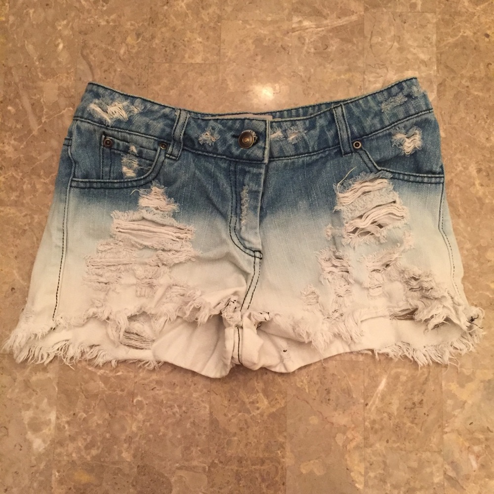 High waisted denim shorts
